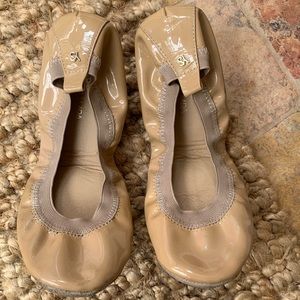 Yosi Samra Nude Patent Leather Ballet Flat 8